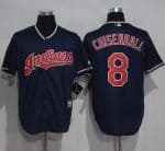 Indians #8 Lonnie Chisenhall Navy Blue New Cool Base Stitched Jersey