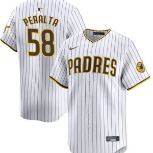 San Diego Padres #58 Wandy Peralta White Cool Base Stitched Jersey
