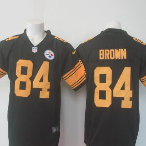 Steelers #84 Antonio Brown Black Limited Rush Stitched Nike Jersey