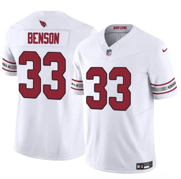 Arizona Cardinals #33 Trey Benson White 2024 F.U.S.E. Vapor Untouchable Limited Stitched Jersey