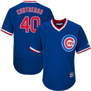 Cubs #40 Willson Contreras Blue Flexbase Authentic Collection Cooperstown Stitched Jersey