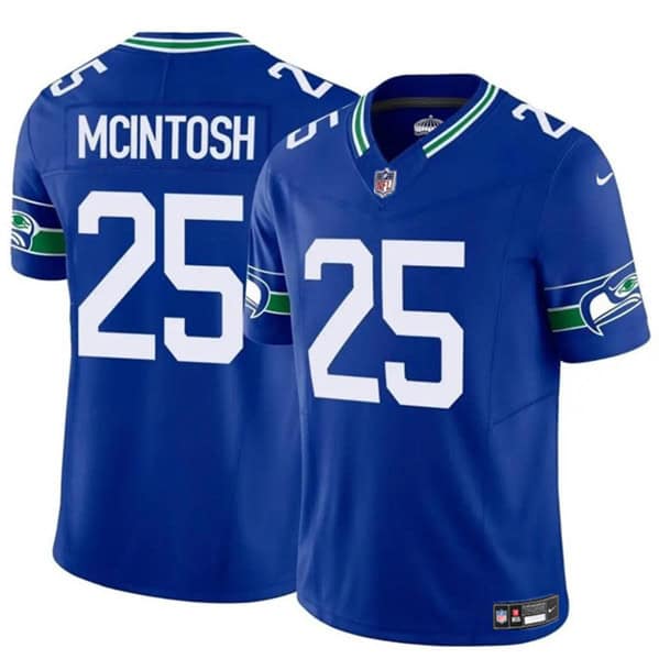 Seattle Seahawks #25 Kenny McIntosh Royal 2024 F.U.S.E. Throwback Vapor Limited Stitched Jersey