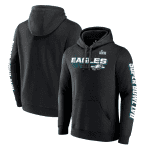 Philadelphia Eagles Black Super Bowl LVII Star Trail Pullover Hoodie