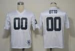 Mitchell And Ness Raiders #0 Jim Otto White Stitched Throwback Jersey