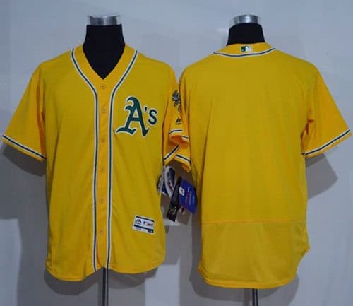 Athletics Blank Gold Flexbase Authentic Collection Stitched Jersey
