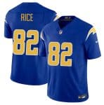 Los Angeles Chargers #82 Brenden Rice Royal 2024 Draft F.U.S.E. Vapor Limited Stitched Jersey