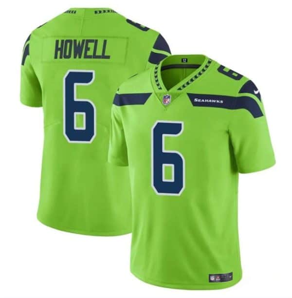 Seattle Seahawks #6 Sam Howell Green Vapor Limited Stitched Jersey