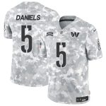 Washington Commanders #5 Jayden Daniels Arctic Camo 2024 F.U.S.E. Salute To Service Limited Stitched Jersey
