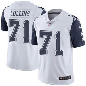Cowboys #71 La'el Collins White Stitched Limited Rush Nike Jersey
