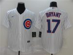 Chicago Cubs #17 Kris Bryant White Cool Base Stitched Jersey