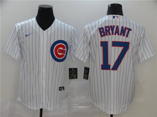 Chicago Cubs #17 Kris Bryant White Cool Base Stitched Jersey