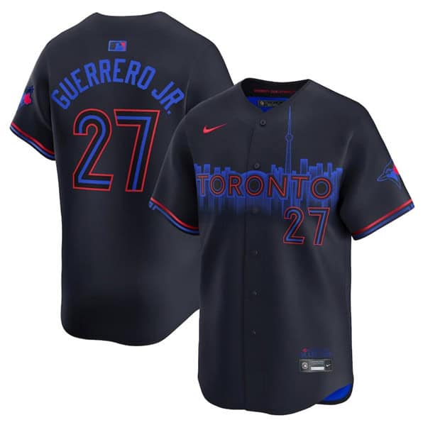 Toronto Blue Jays #27 Vladimir Guerrero Jr. Black 2024 City Connect Limited Stitched Jersey