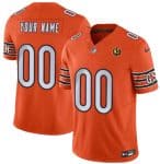 Chicago Bears Custom Orange 2023 F.U.S.E. With John Madden Patch Vapor Limited Stitched Jersey