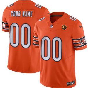 Chicago Bears Custom Orange 2023 F.U.S.E. With John Madden Patch Vapor Limited Stitched Jersey