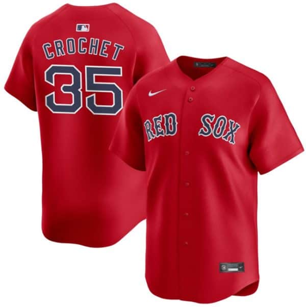 Boston Red Sox #35 Garrett Crochet Red 2024 Alternate Limited Stitched Jersey