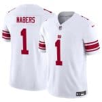 New York Giants #1 malik nabers white vapor untouchable limited stitched jersey