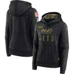 New York Jets 2020 Black Salute To Service Sideline Performance Pullover Hoodie (Run Small)