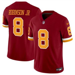 Washington Commanders #8 Brian Robinson Jr. Burgundy 2025 F.U.S.E. Throwback Limited Football Stitched Jersey