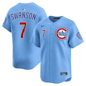 Chicago Cubs Custom Baby Blue 2nd Alternate Limited Stitched Jersey