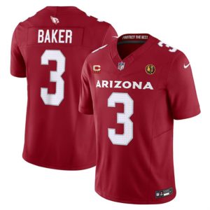 Arizona Cardinals #3 Budda Baker Red 2023 F.U.S.E. With 4-Star C Patch And John Madden Patch Vapor Limited Stitched Jersey