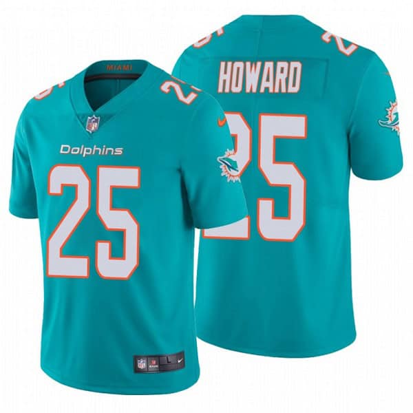 Miami Dolphins #25 Xavien Howard Aqua Vapor Untouchable Limited Stitched Jersey