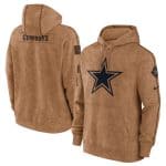 Dallas Cowboys 2023 Brown Salute To Service Pullover Hoodie