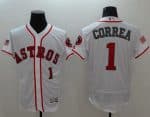 Astros #1 Carlos Correa White Fashion Stars Stripes Flexbase Authentic Stitched Jersey