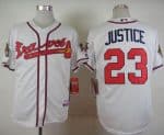 Braves #23 David Justice White Cool Base Stitched Jersey