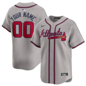 Atlanta Braves Custom Gray 2024 Away Limited Stitched Jersey