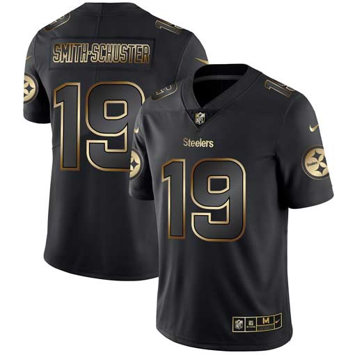 Pittsburgh Steelers #19 JuJu Smith-Schuster 2019 Black Gold Edition Stitched Jersey