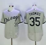 White Sox #35 Frank Thomas Grey Flexbase Authentic Collection Stitched Jersey