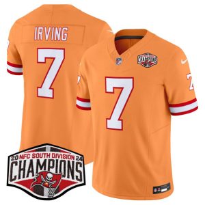 Tampa Bay Buccaneers #7 Bucky Irving Orange 2024 F.U.S.E. NFC South Division Champions Limited Stitched Jersey