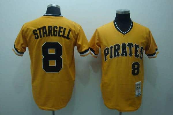 Mitchell And Ness Pirates #8 Willie Stargell Stitched Yellow Throwback Jersey