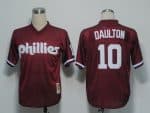 Mitchell And Ness 1991 Phillies #10 Darren Daulton Red Stitched Jersey