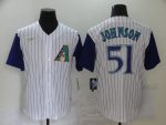 Arizona Diamondbacks #51 Randy Johnson White Throwback Cool Base Stitched Jersey
