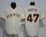 Giants #47 Johnny Cueto Cream New Cool Base Stitched Jersey