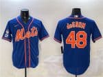New York Mets #48 Jacob DeGrom Royal 2025 Spring Training Cool Base Stitched Jersey