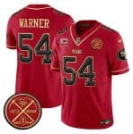 San Francisco 49ers #54 Fred warner Red F.U.S.E. 3-Star C With Est.1946 Patch Vapor Limited Stitched Jersey