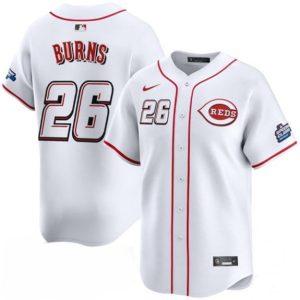 Cincinnati Reds #26 Chase Burns White 2025 Speedway Classic Home Limited Stitched Jersey