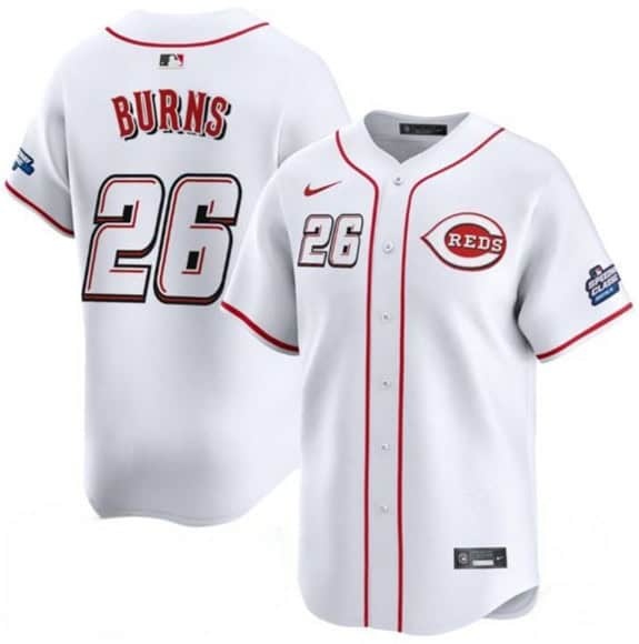 Cincinnati Reds #26 Chase Burns White 2025 Speedway Classic Home Limited Stitched Jersey