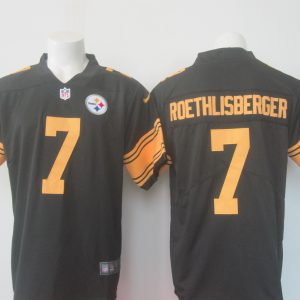 Steelers #7 Ben Roethlisberger Black Limited Rush Stitched Nike Jersey