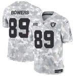 Las Vegas Raiders #89 Brock Bowers Arctic Camo 2024 F.U.S.E. Salute To Service Limited Stitched Jersey