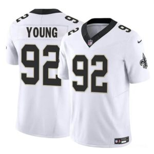 New Orleans Saints #92 Chase Young White 2023 F.U.S.E Vapor Limited Stitched Jersey