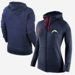 Nike San Diego Chargers Full-Zip Performance Hoodie Dark Blue