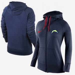 Nike San Diego Chargers Full-Zip Performance Hoodie Dark Blue