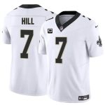 New Orleans Saints #7 Taysom Hill White 2024 F.U.S.E. With 1-Star C Patch Vapor Limited Stitched Jersey