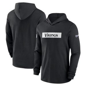 Minnesota Vikings Black Sideline Performance Hoodie