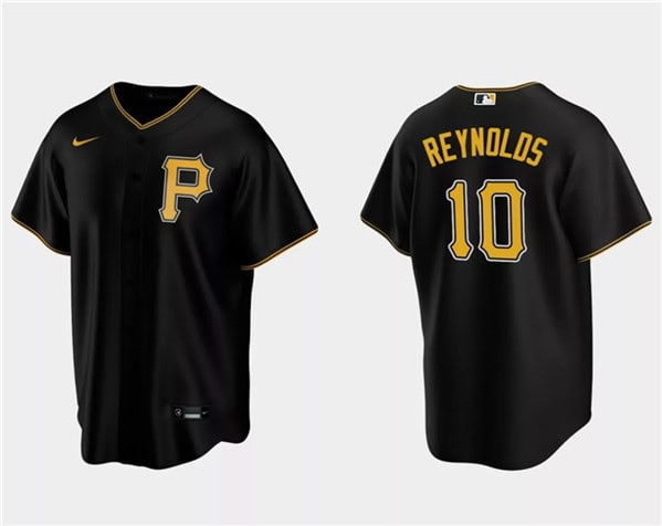 Pittsburgh Pirates #10 Bryan Reynolds Black Cool Base Stitched Jersey