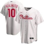 Philadelphia Phillies White #10 J.T. Realmuto Cool Base Stitched Jersey