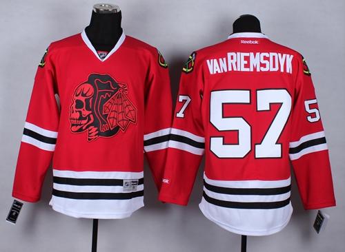 Blackhawks #57 Trevor Van Riemsdyk Red(Red Skull) Stitched Jersey